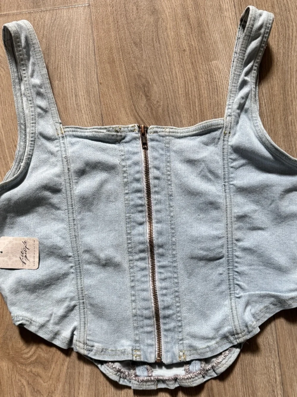 NWT Free People Daydream DenimCorset Top, Size XL